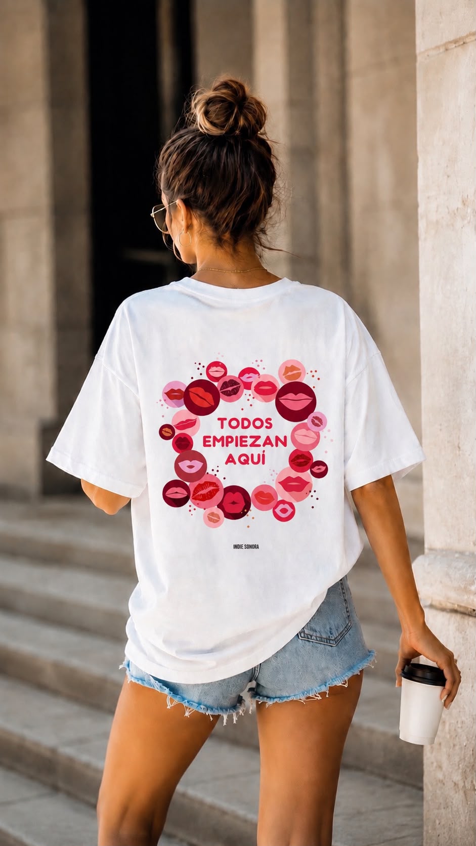 Camiseta Todos los besos oversize chica