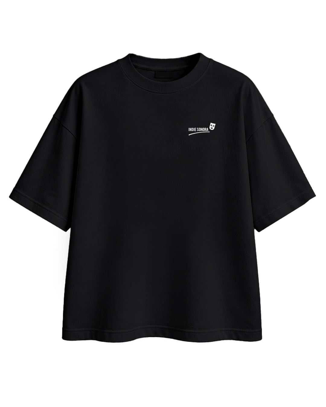 CAMISETA OVERSIZE CHICA DISTOPÍA NEGRA