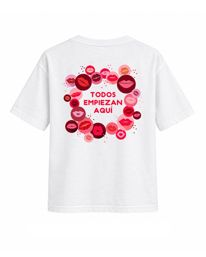 CAMISETA CHICA BESOS