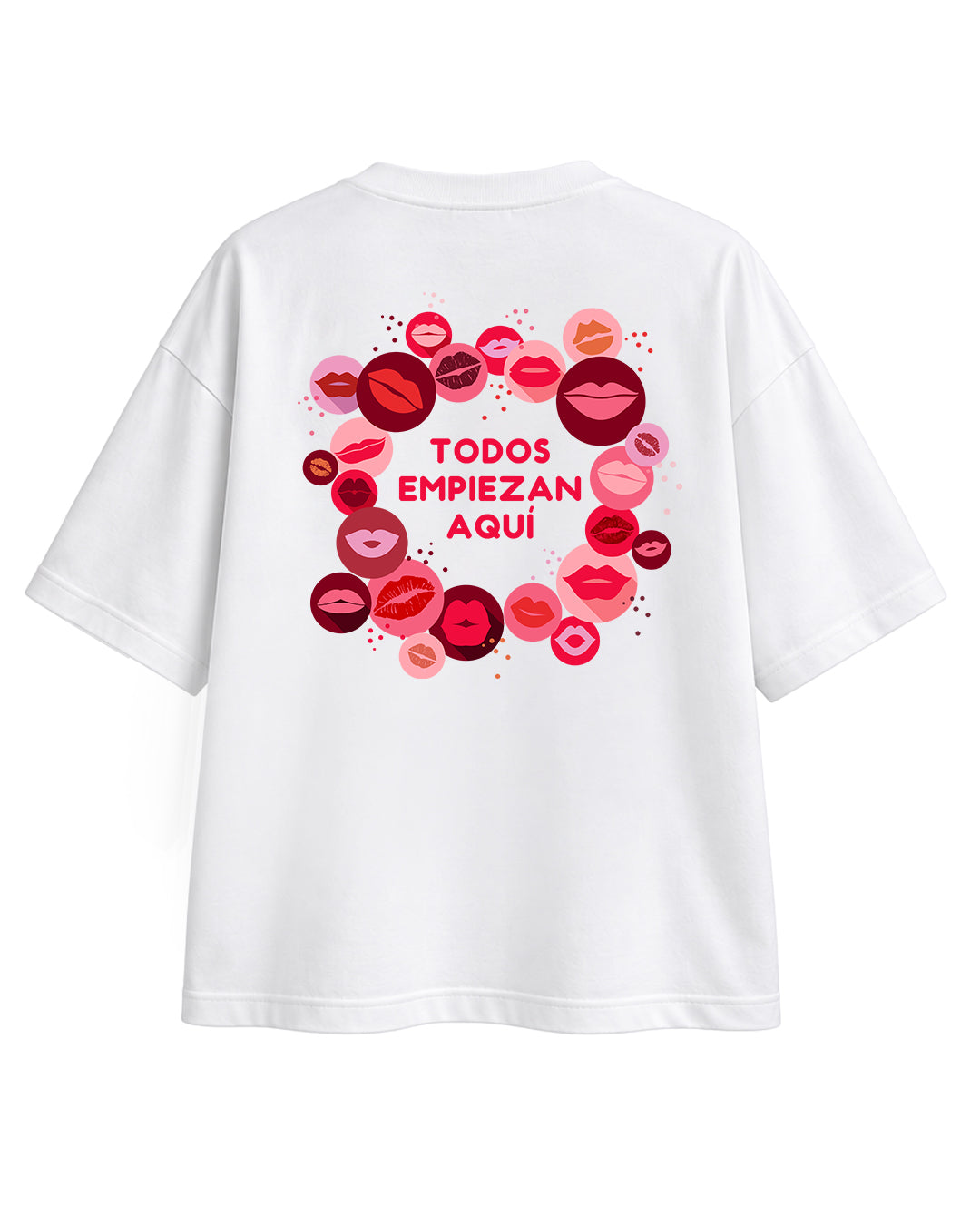 CAMISETA OVERSIZE CHICA BESOS