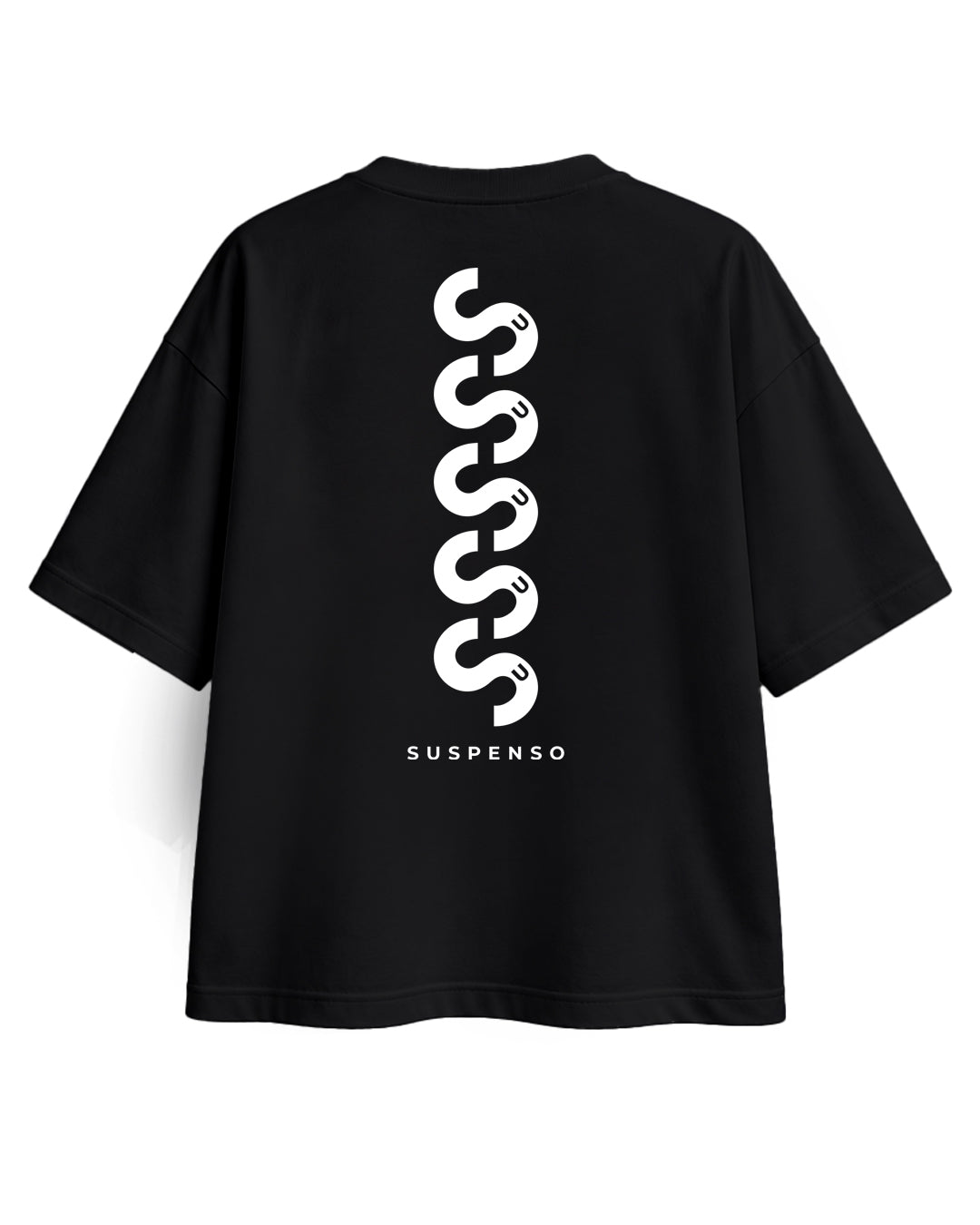 CAMISETA OVERSIZE CHICA SUSPENSO NEGRA