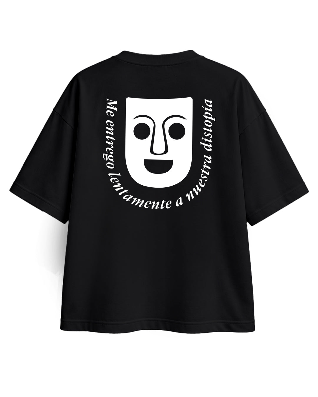 CAMISETA OVERSIZE CHICA DISTOPÍA NEGRA