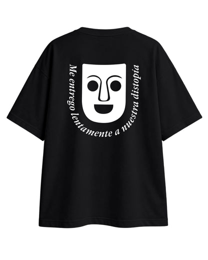 CAMISETA OVERSIZE CHICO DISTOPÍA NEGRA