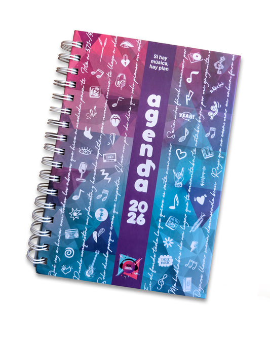 Agenda musical 2026 con Pegatinas y Frases Inspiradoras (AGOTADA)