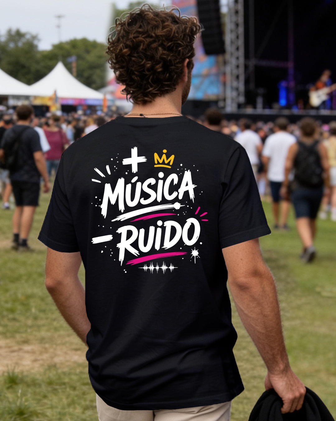 Camiseta + música - ruido