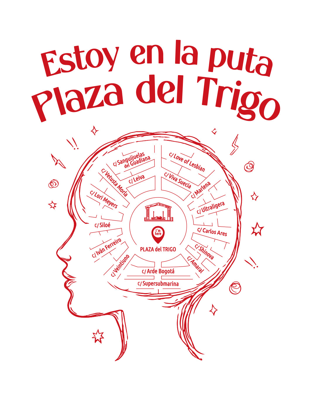 Camiseta plaza del trigo chico oversize