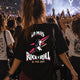 CAMISETA OVERSIZE CHICA ROCK NEGRA