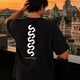 CAMISETA OVERSIZE CHICO SUSPENSO NEGRA