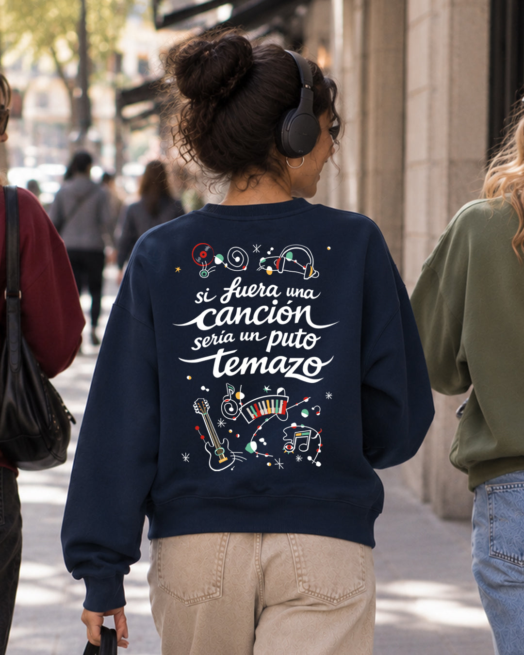 SUDADERA CHICA TEMAZO FRENCH NAVY