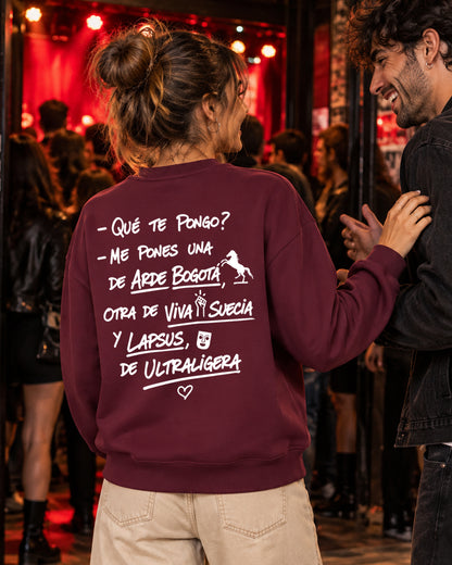 SUDADERA CHICA ¿QUÉ TE PONGO? DEEP PLUM