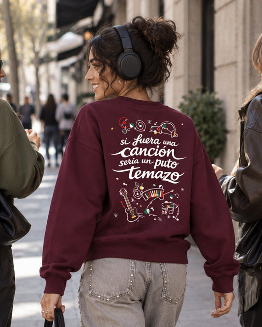 SUDADERA CHICA TEMAZO DEEP PLUM