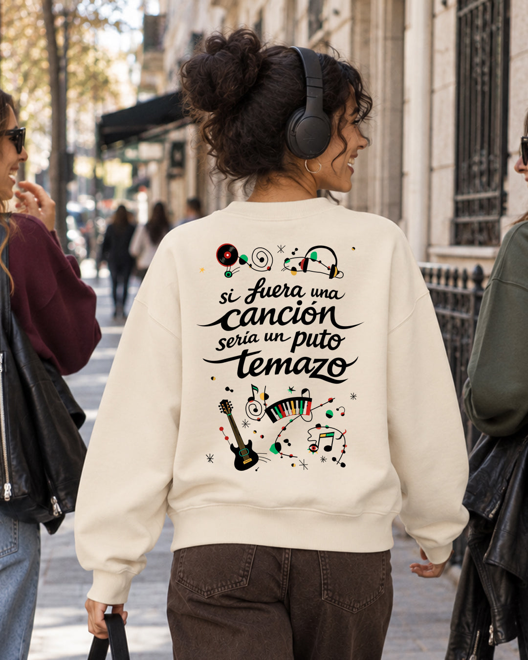 SUDADERA CHICA TEMAZO CREAM