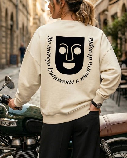 SUDADERA CHICA DISTOPÍA CREAM