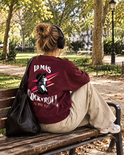 SUDADERA CHICA ROCK DEEP PLUM