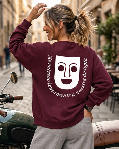 SUDADERA CHICA DISTOPÍA DEEP PLUM