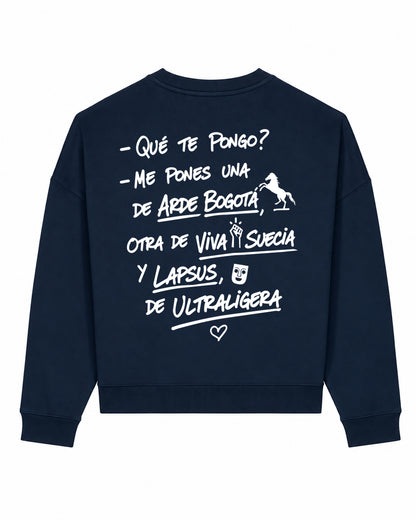 SUDADERA CHICA ¿QUÉ TE PONGO? FRENCH NAVY