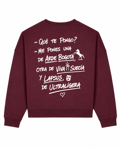 SUDADERA CHICA ¿QUÉ TE PONGO? DEEP PLUM