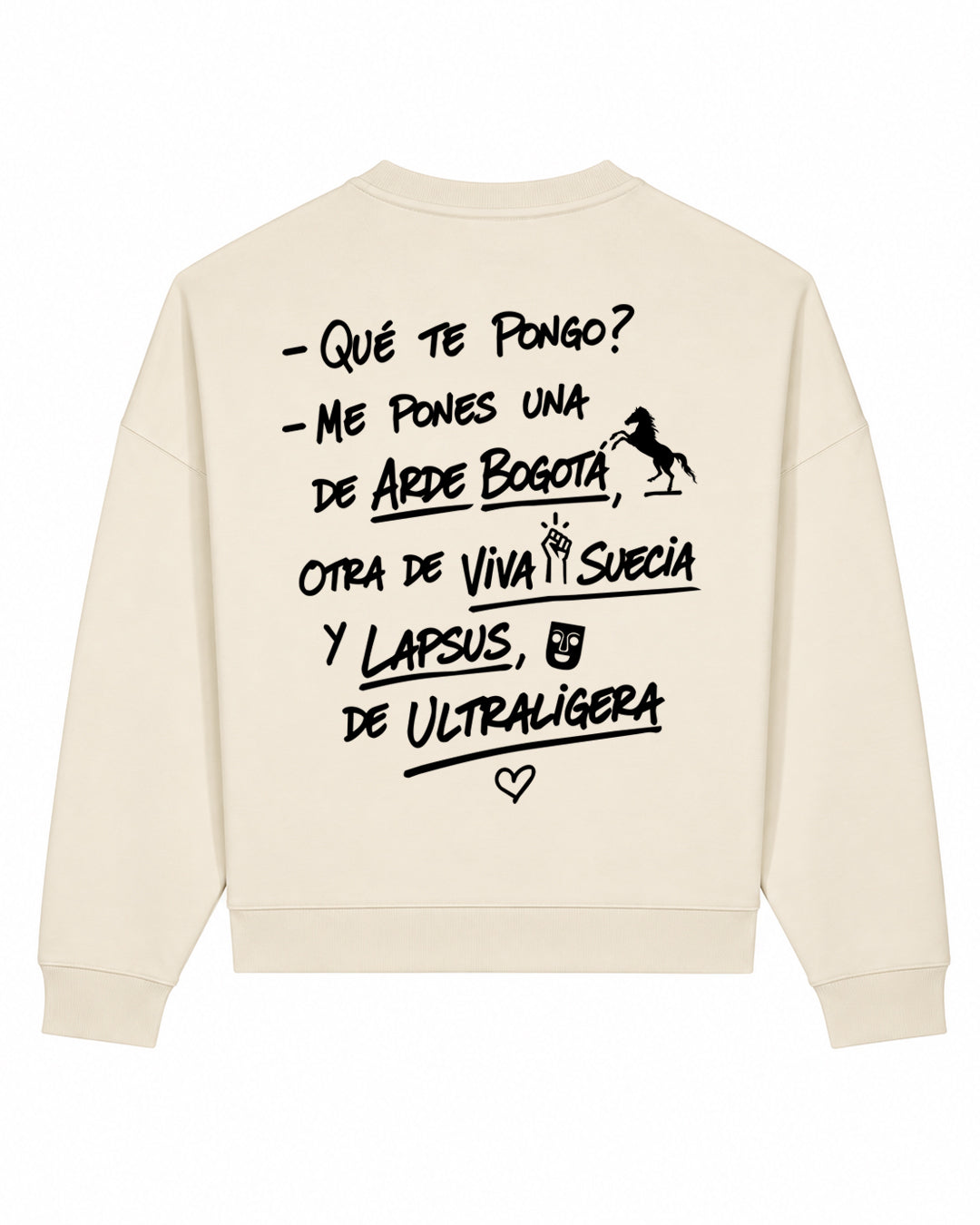 SUDADERA CHICA ¿QUÉ TE PONGO? CREAM