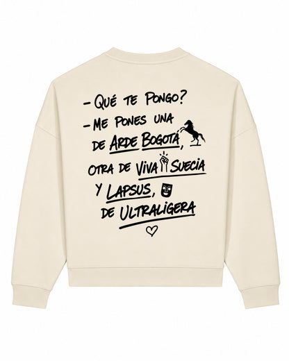 SUDADERA CHICA ¿QUÉ TE PONGO? CREAM