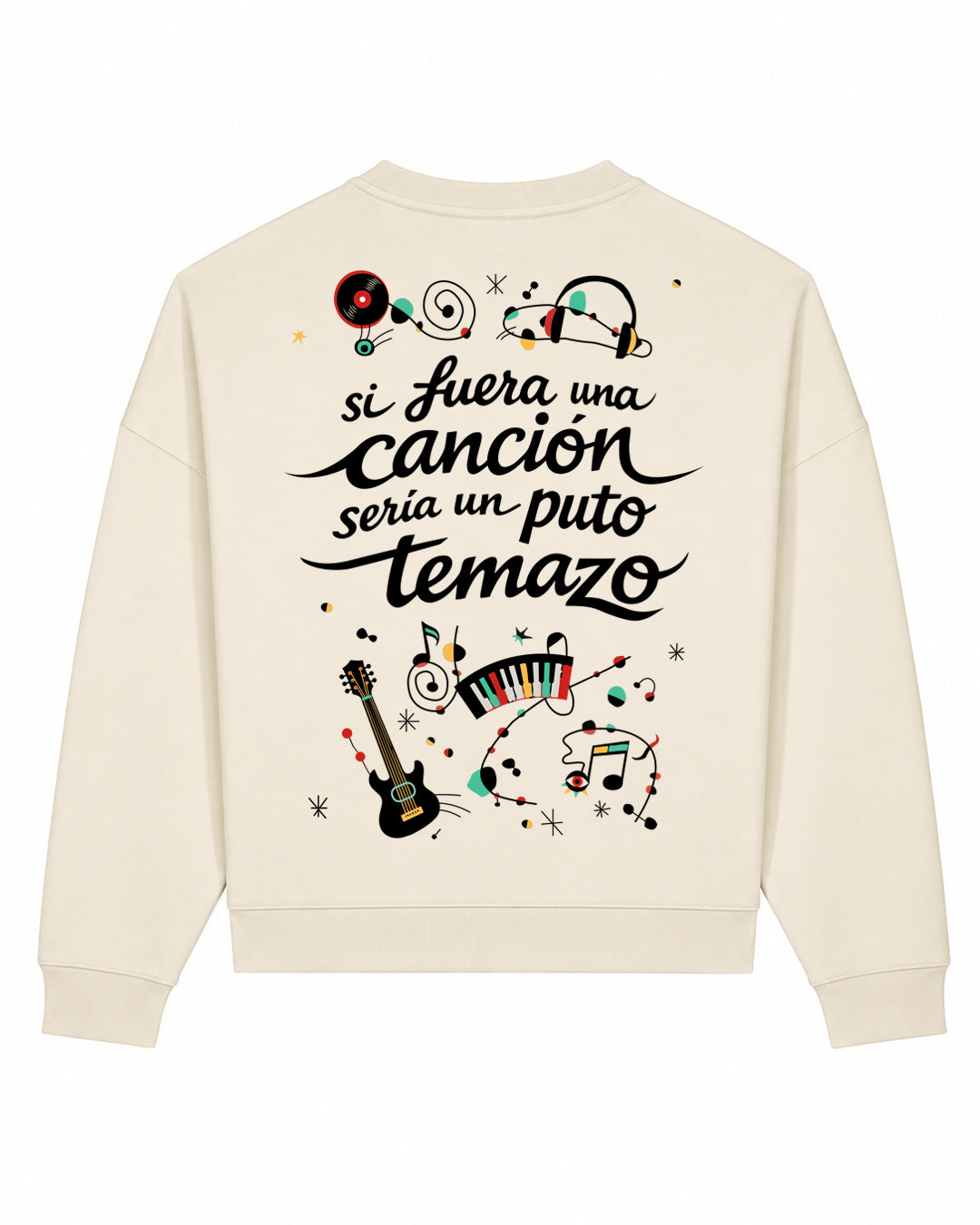 SUDADERA CHICA TEMAZO CREAM