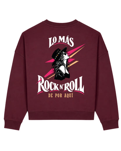 SUDADERA CHICA ROCK DEEP PLUM