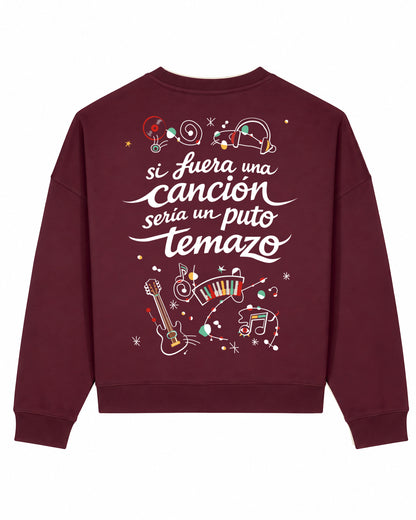 SUDADERA CHICA TEMAZO DEEP PLUM